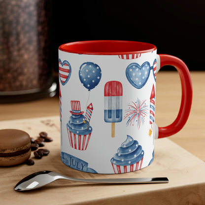 Independence Day Popsicles and Cupcakes Coffee Mug, 11oz