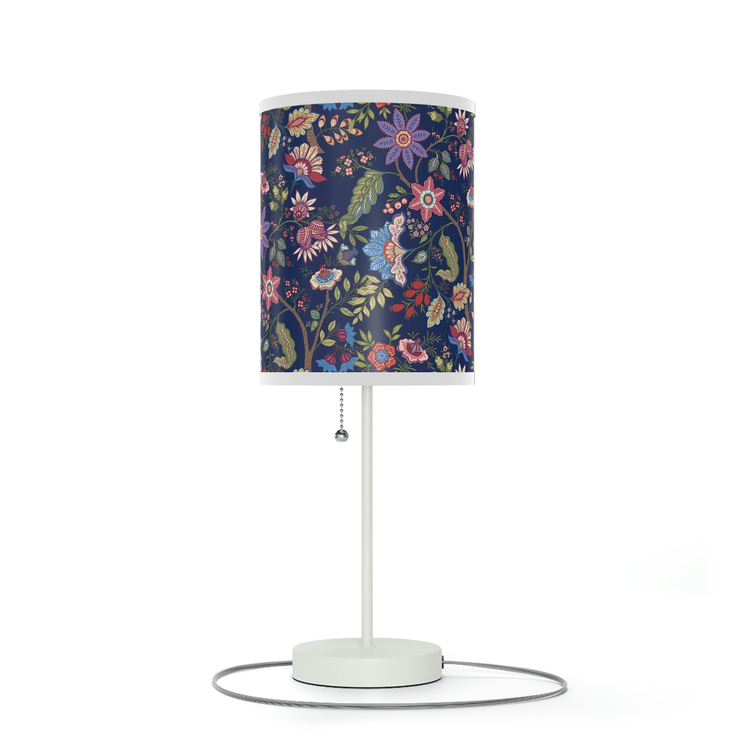 Jacobean Flowers Lamp on a Stand, US|CA plug
