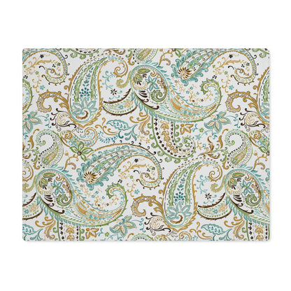 Green Paisley Placemat, 1pc