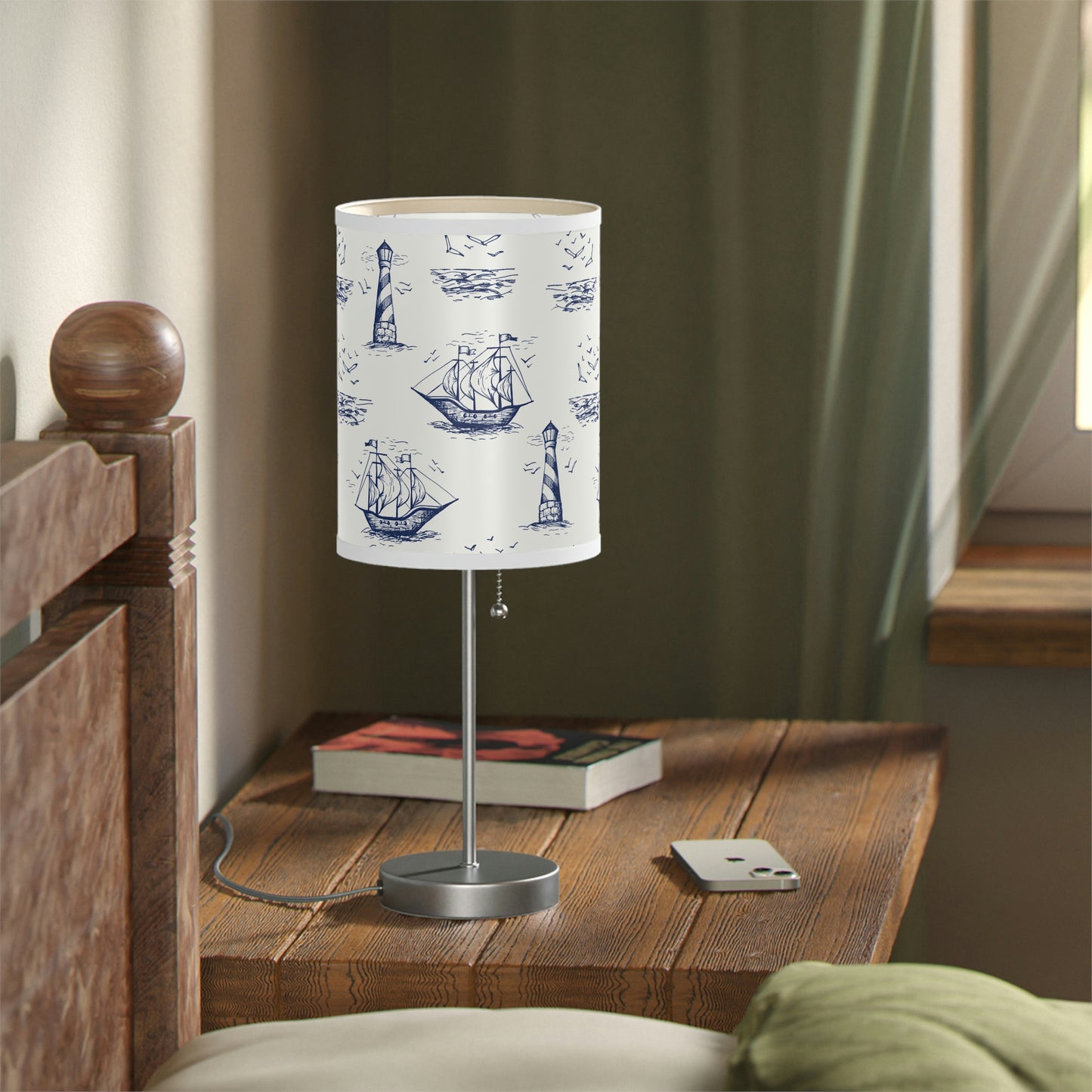 Vintage Ships Lamp on a Stand, US|CA plug