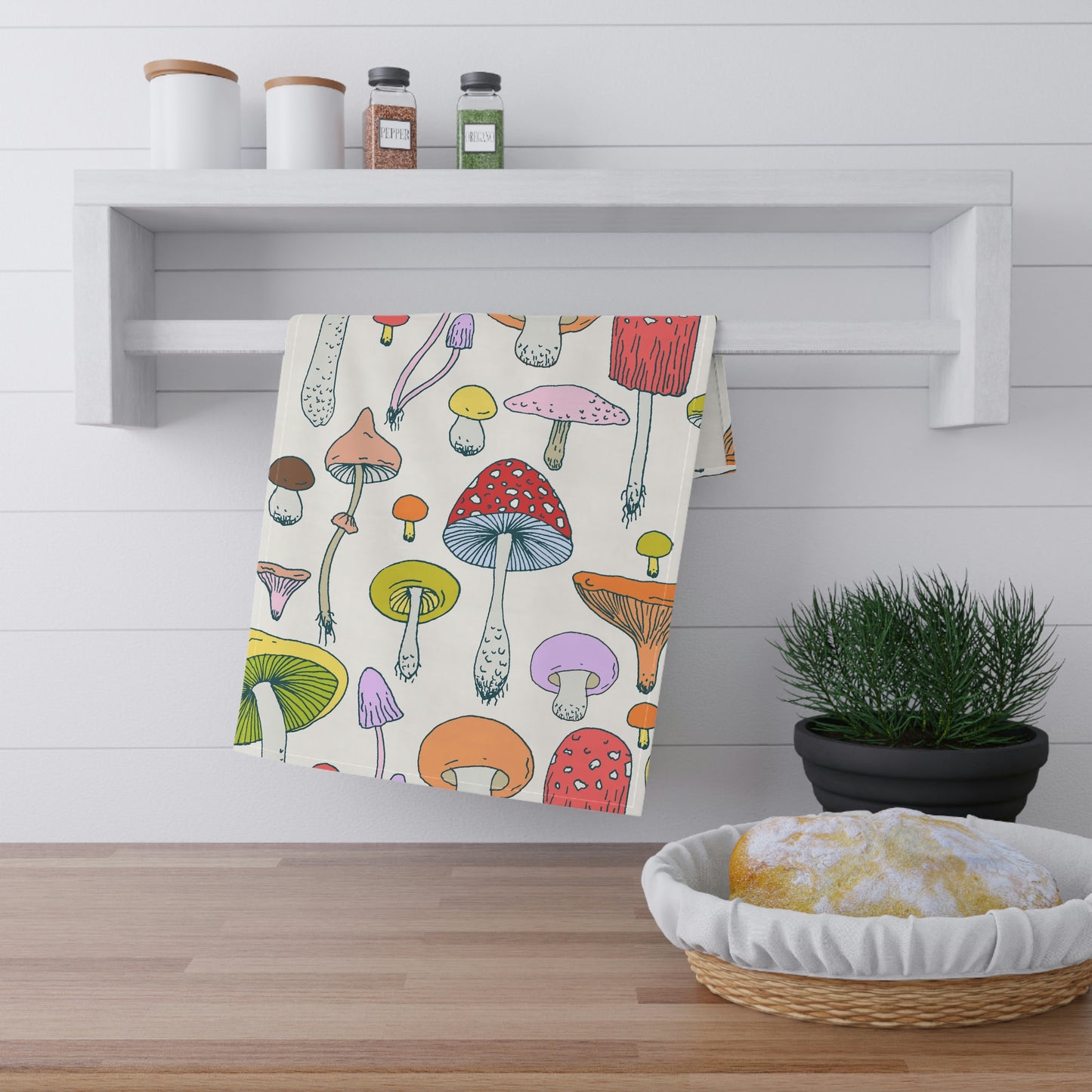 Forest Mushrooms Kitchen Towel