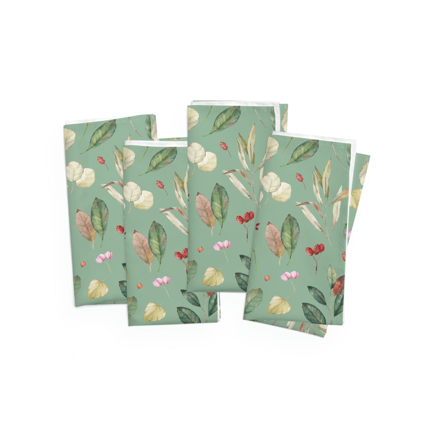 Leaves and Berries Cloth Napkins Set of 4 | Gifts For Home | Gifts For Her
