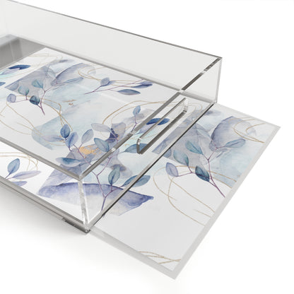 Abstract Floral Branches Acrylic Serving Tray