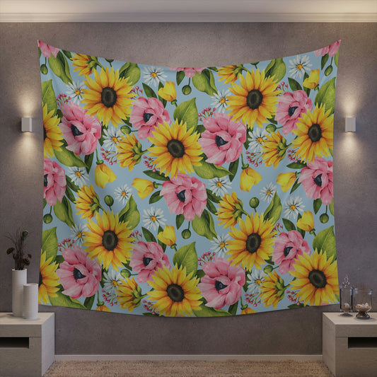 Sunflowers Printed Wall Tapestry