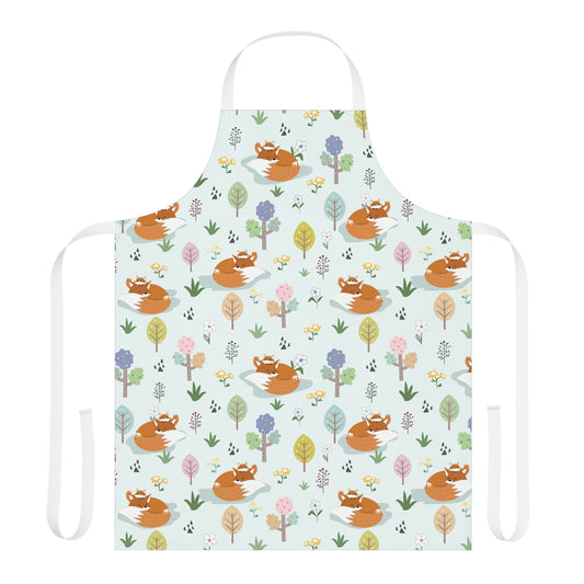 Mom and Baby Fox Apron