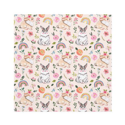 Easter Bunnies and Rainbows Napkins Set of Four