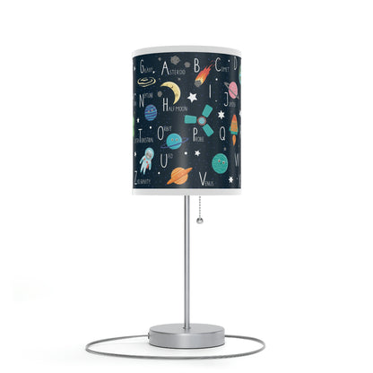 Space Alphabet Lamp on a Stand, US|CA plug