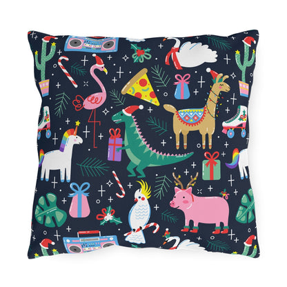 Christmas Animals Outdoor Pillow