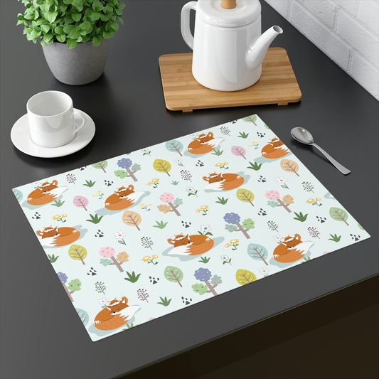Mom and Baby Fox Placemat, 1pc