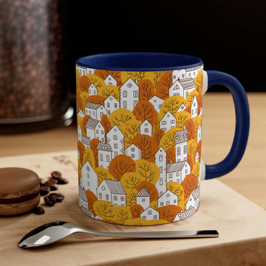 Fall Nordic Houses Coffee Mug, 11oz