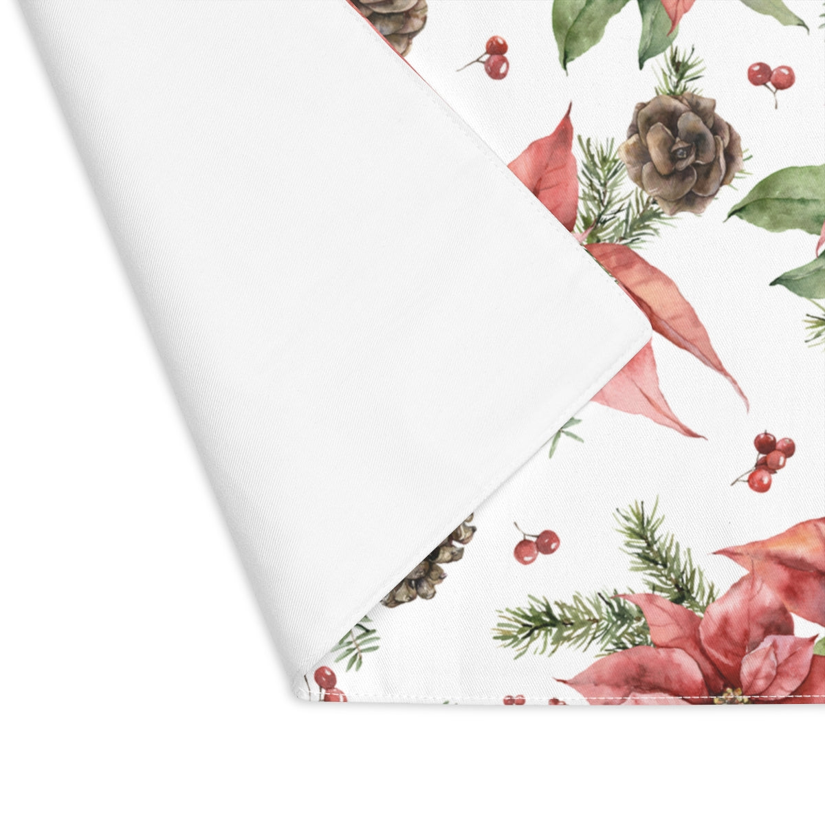 Poinsettia and Pine Cones Placemat
