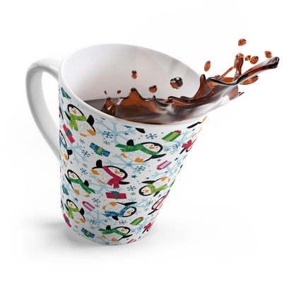 Penguins and Snowflakes Latte Mug