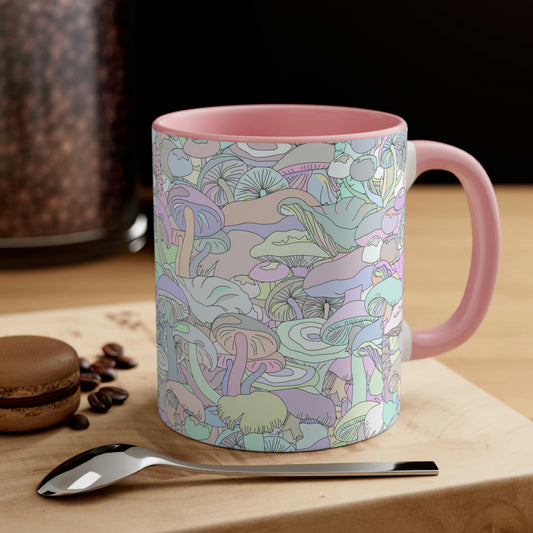 Pastel Mushrooms Coffee Mug, 11oz