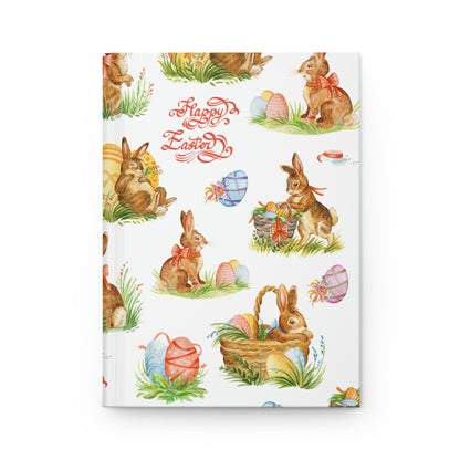 Easter Bunnies in Baskets Hardcover Journal Matte