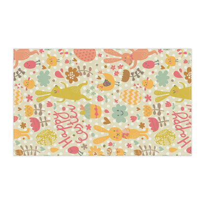 Easter Rabbits and Chickens Kitchen Towel