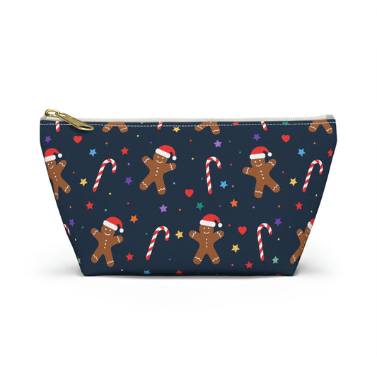 Gingerbread and Candy Canes Accessory Pouch w T-bottom