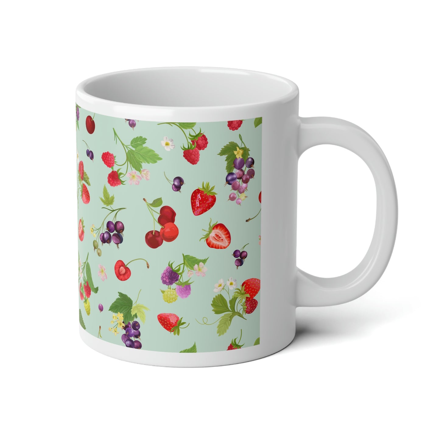 Cherries and Strawberries Jumbo Mug, 20oz
