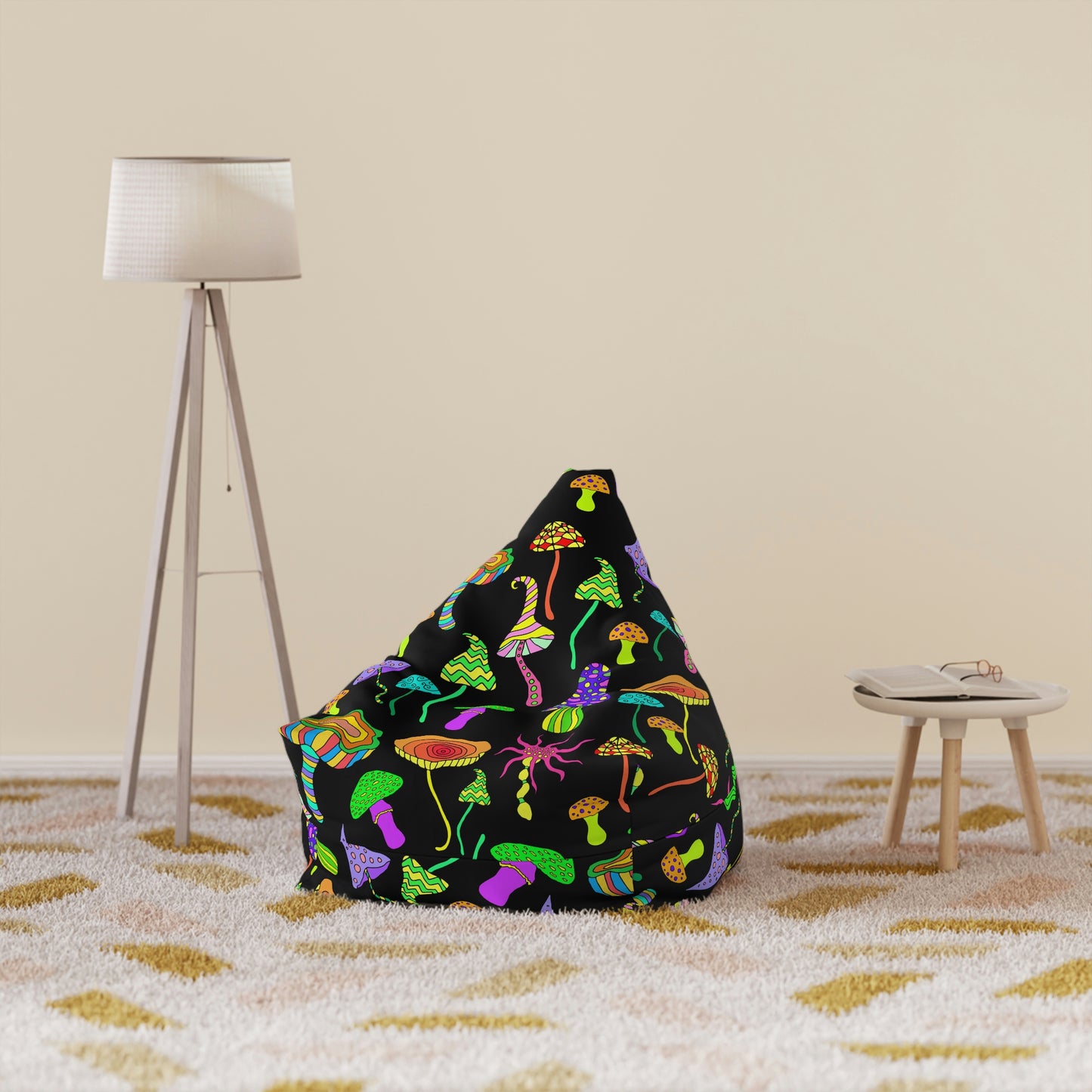 Happy Mushrooms Bean Bag Chair Cover