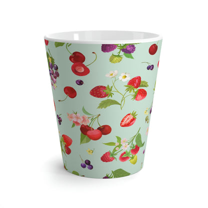 Cherries and Strawberries Latte Mug