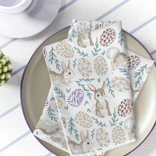 Bunnies and Easter Eggs Napkins Set of 4
