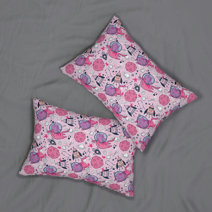 Space Cats Spun Polyester Lumbar Pillow