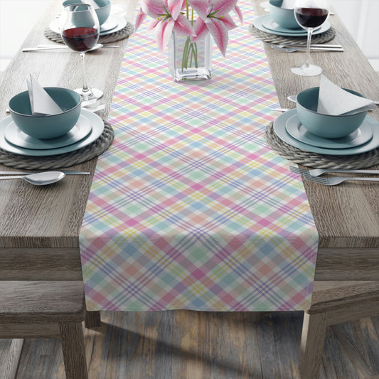Pastel Plaid Table Runner (Cotton, Poly)