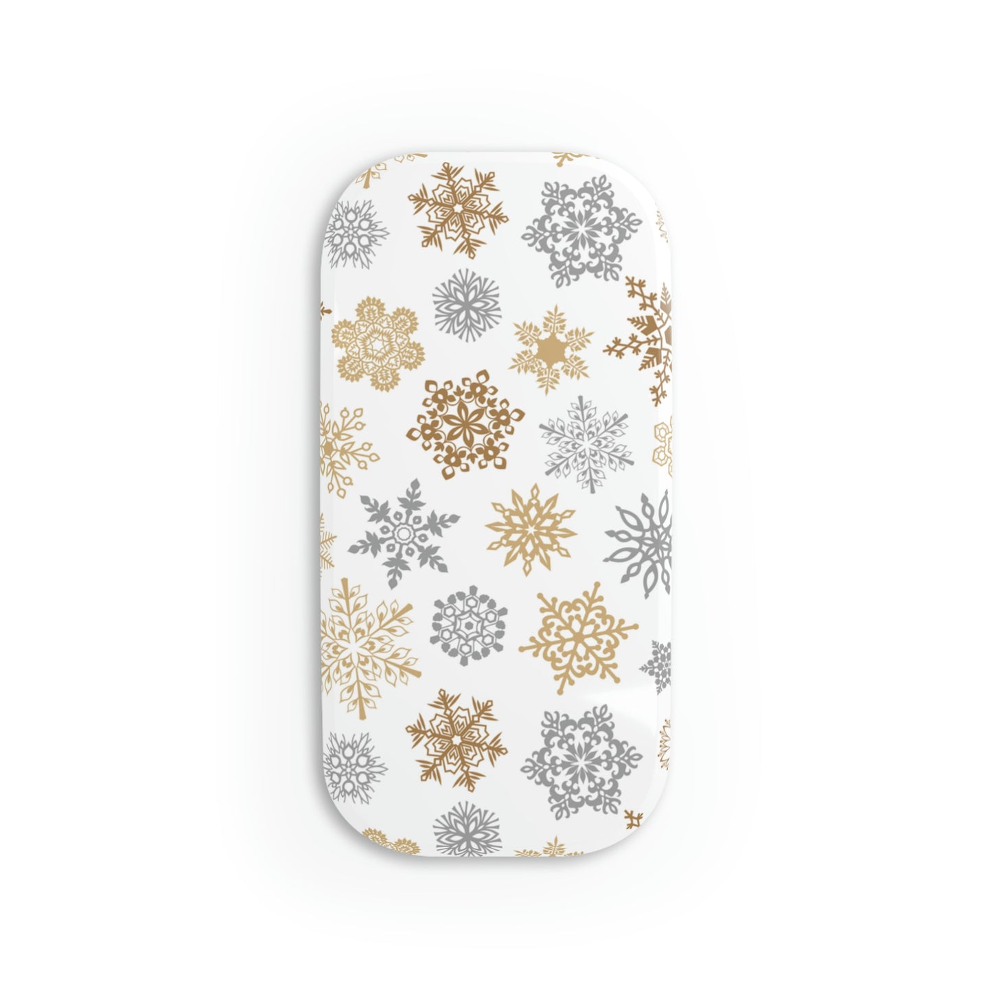 Christmas Gold and Silver Snowflakes Phone Click-On Grip