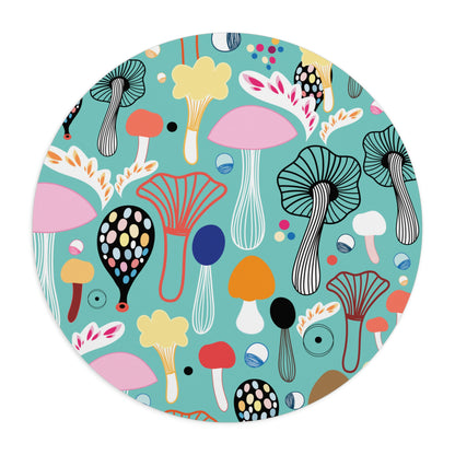 Colorful Mushrooms Mouse Pad