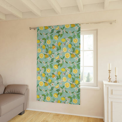 Lemons and Flowers Window Curtains (1 Piece)