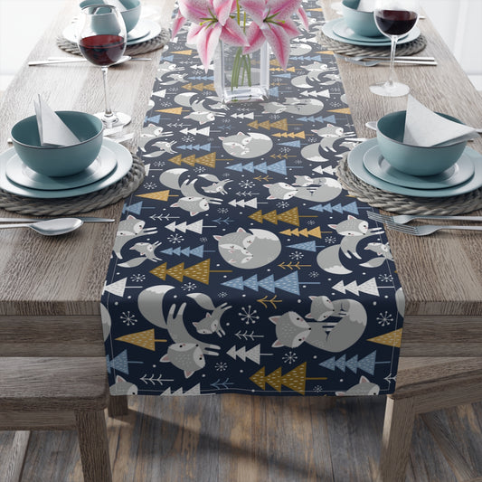 Arctic Foxes Table Runner