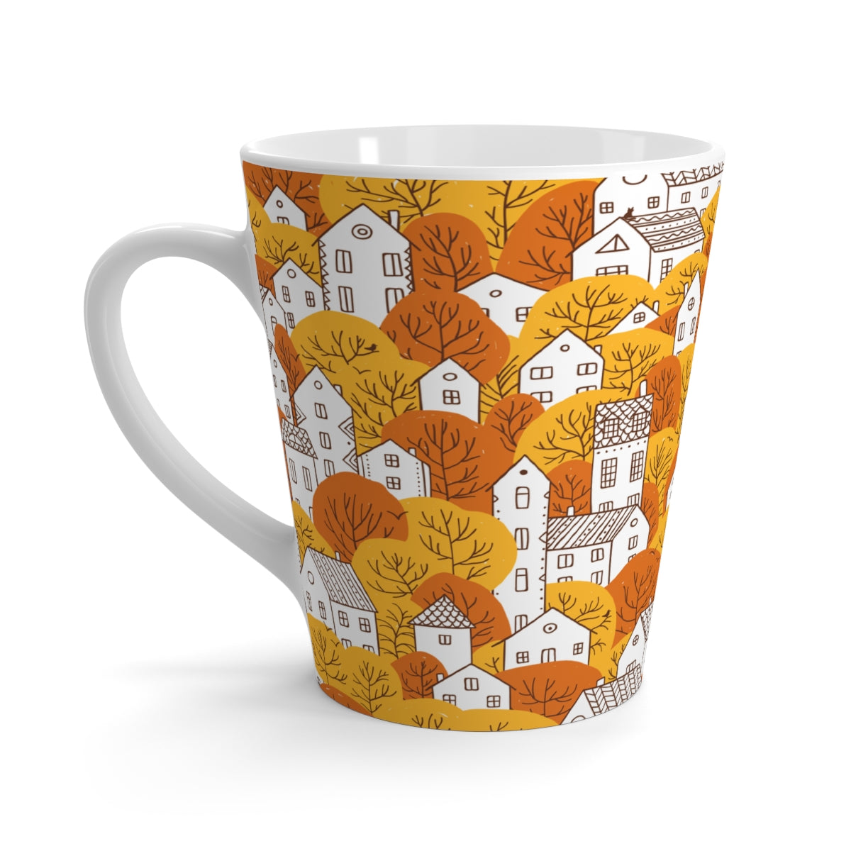 Fall Nordic Houses Latte Mug