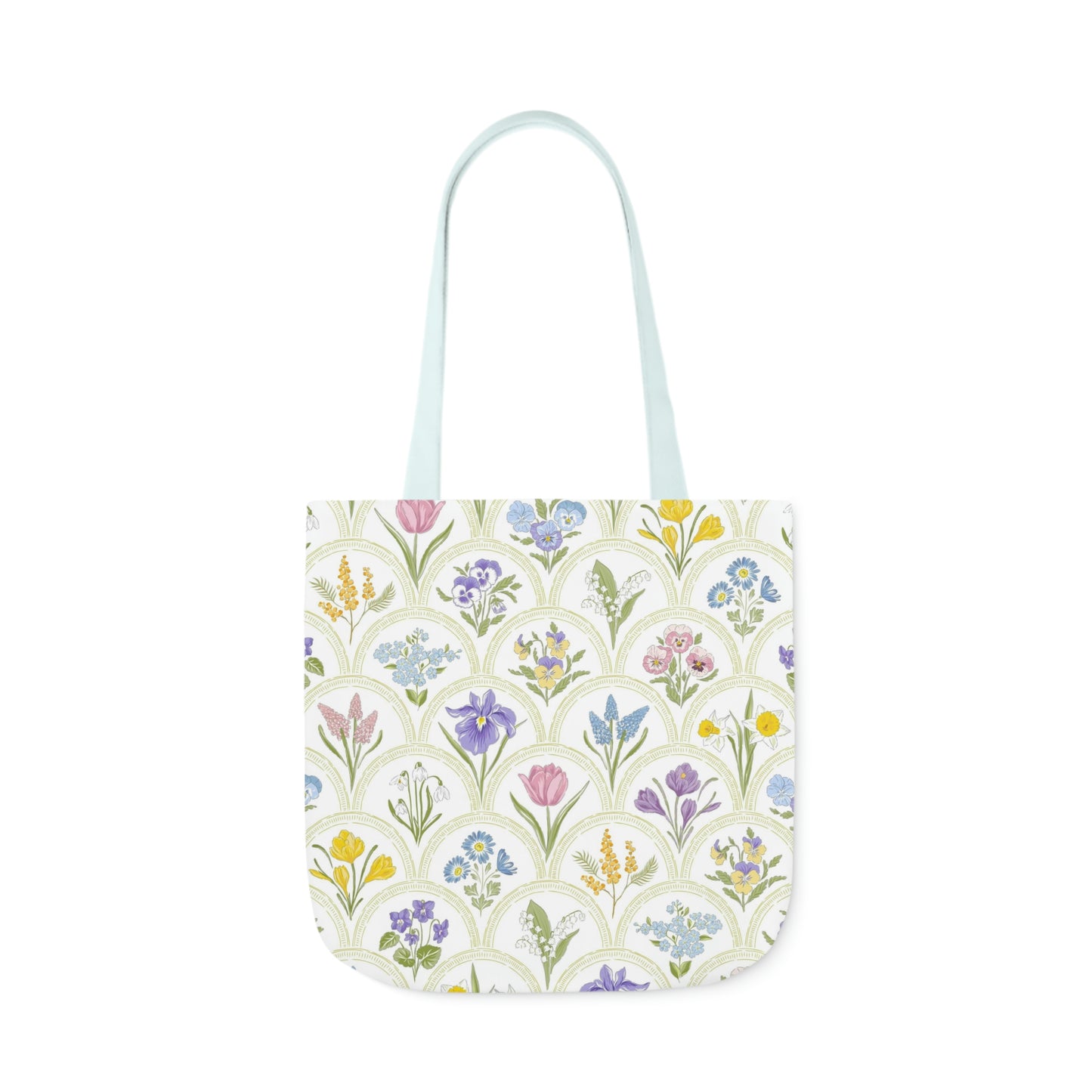 Spring Garden Polyester Canvas Tote Bag