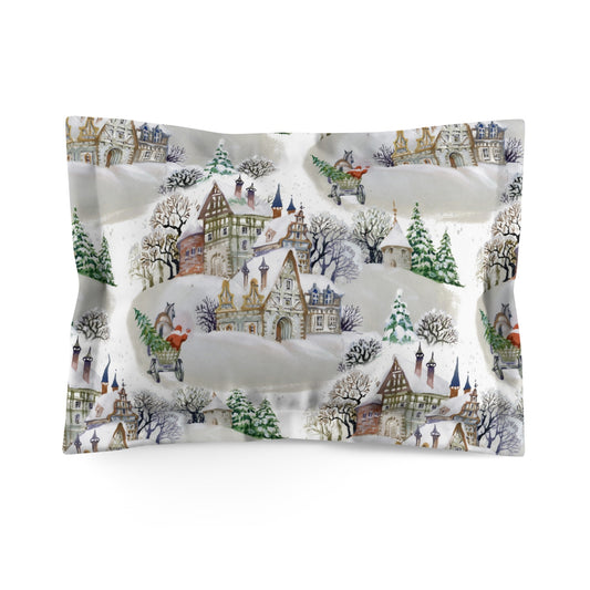 Winter Village Microfiber Pillow Sham