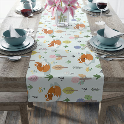 Mom and Baby Fox Table Runner (Cotton, Poly)