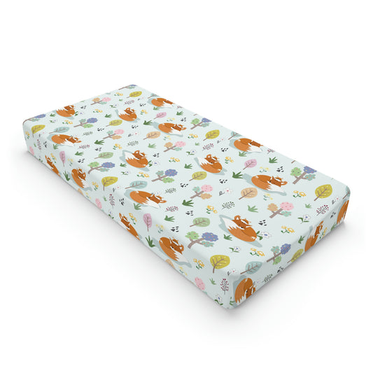 Mom and Baby Fox Baby Changing Pad Cover