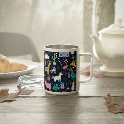 Christmas Animals Insulated Coffee Mug, 10oz