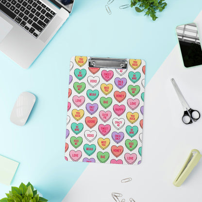 Candy Conversation Hearts Clipboard