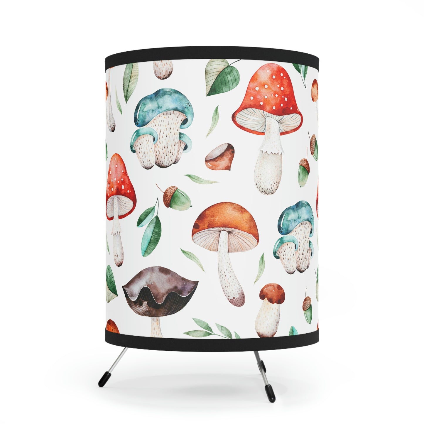 Acorns and Mushrooms Tripod Lamp