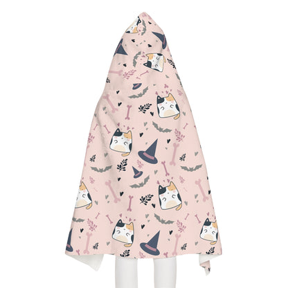 Halloween Cats and Bats Youth Hooded Towel