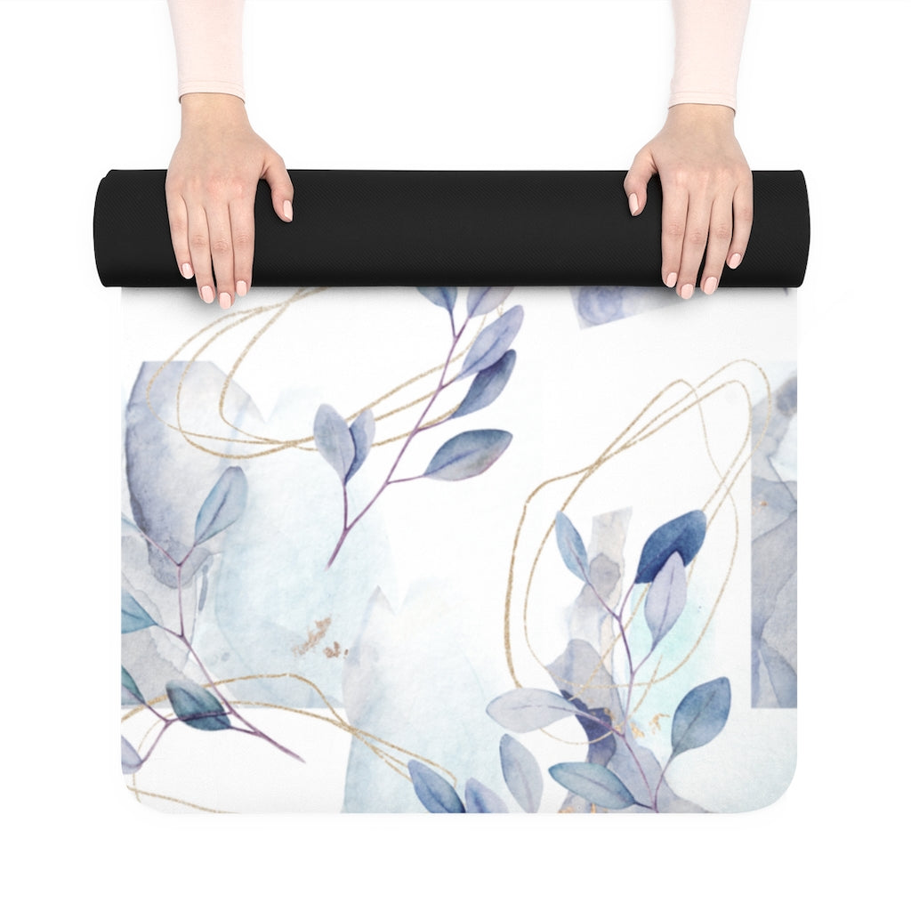 Abstract Floral Branches Rubber Yoga Mat