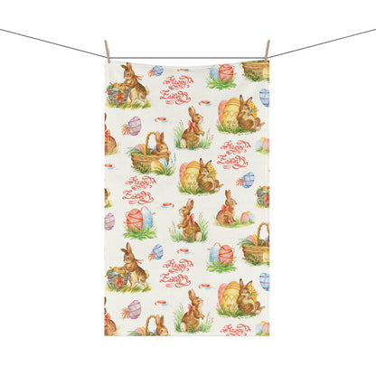Easter Bunnies in Baskets Kitchen Towel