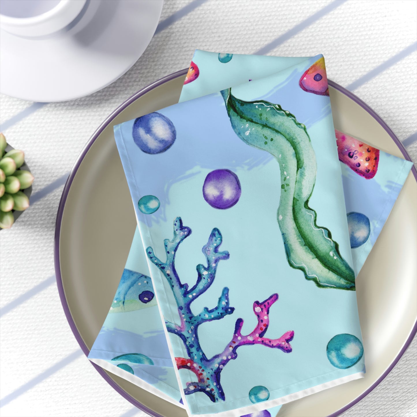 Starfish and Bubbles Napkins Set of Four