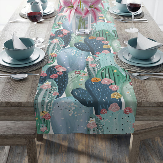 Pastel Cactus Table Runner (Cotton, Poly)