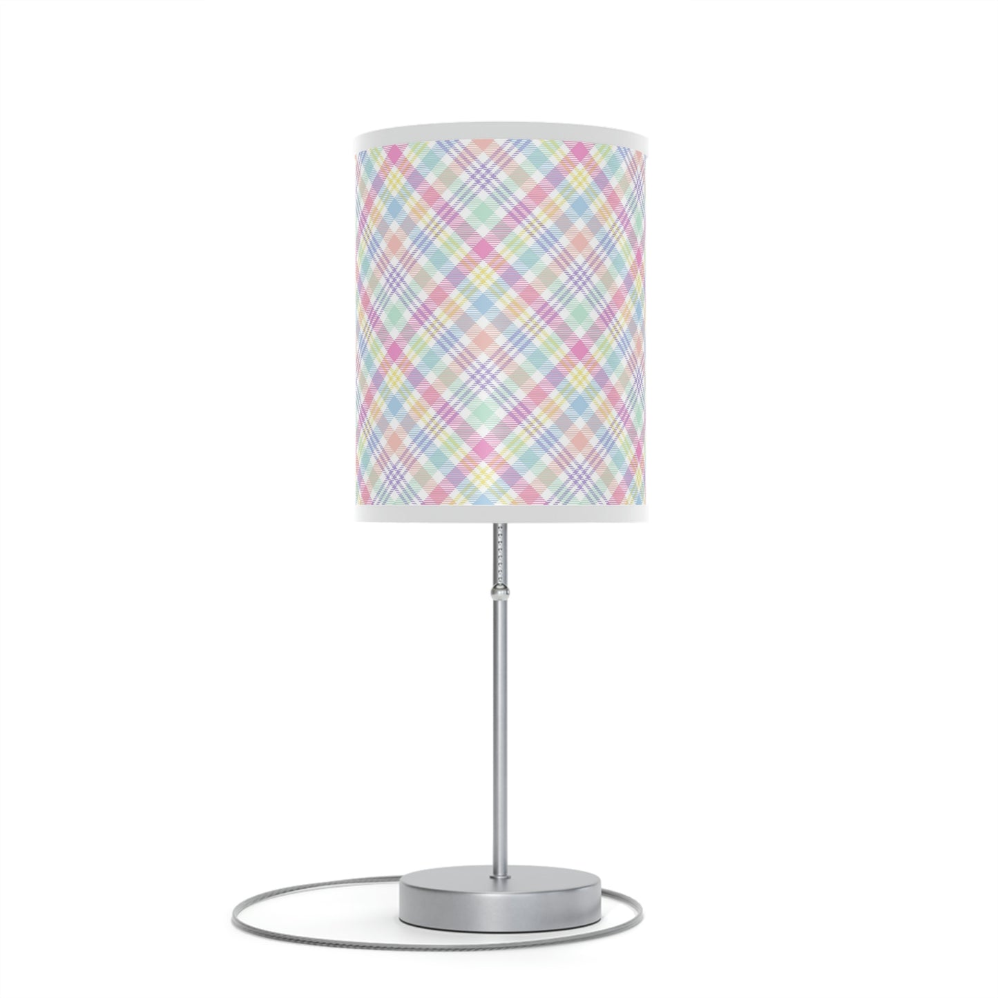Pastel Plaid Lamp on a Stand, US|CA plug