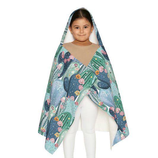 Pastel Cactus Youth Hooded Towel