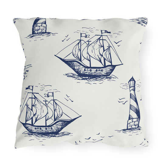 Vintage Ships Outdoor Pillow