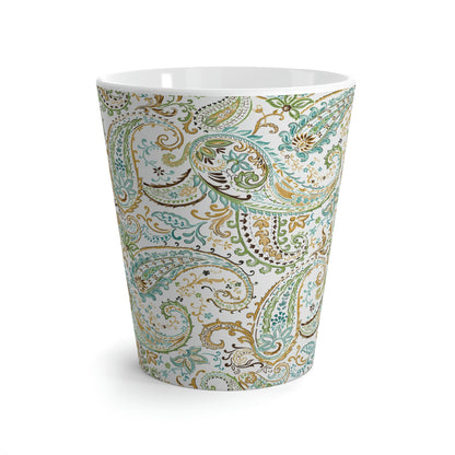 Green Paisley Latte Mug