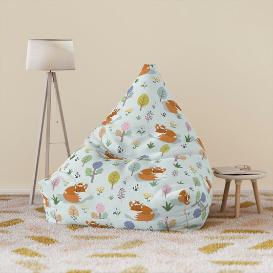 Mom and Baby Fox Bean Bag Chair Cover