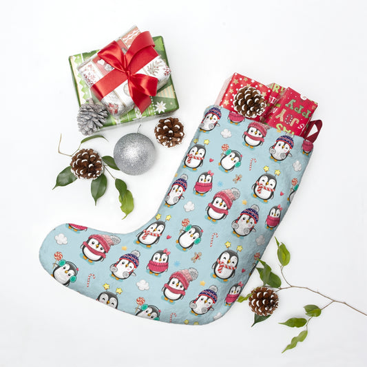 Penguins in Winter Clothes Christmas Stockings