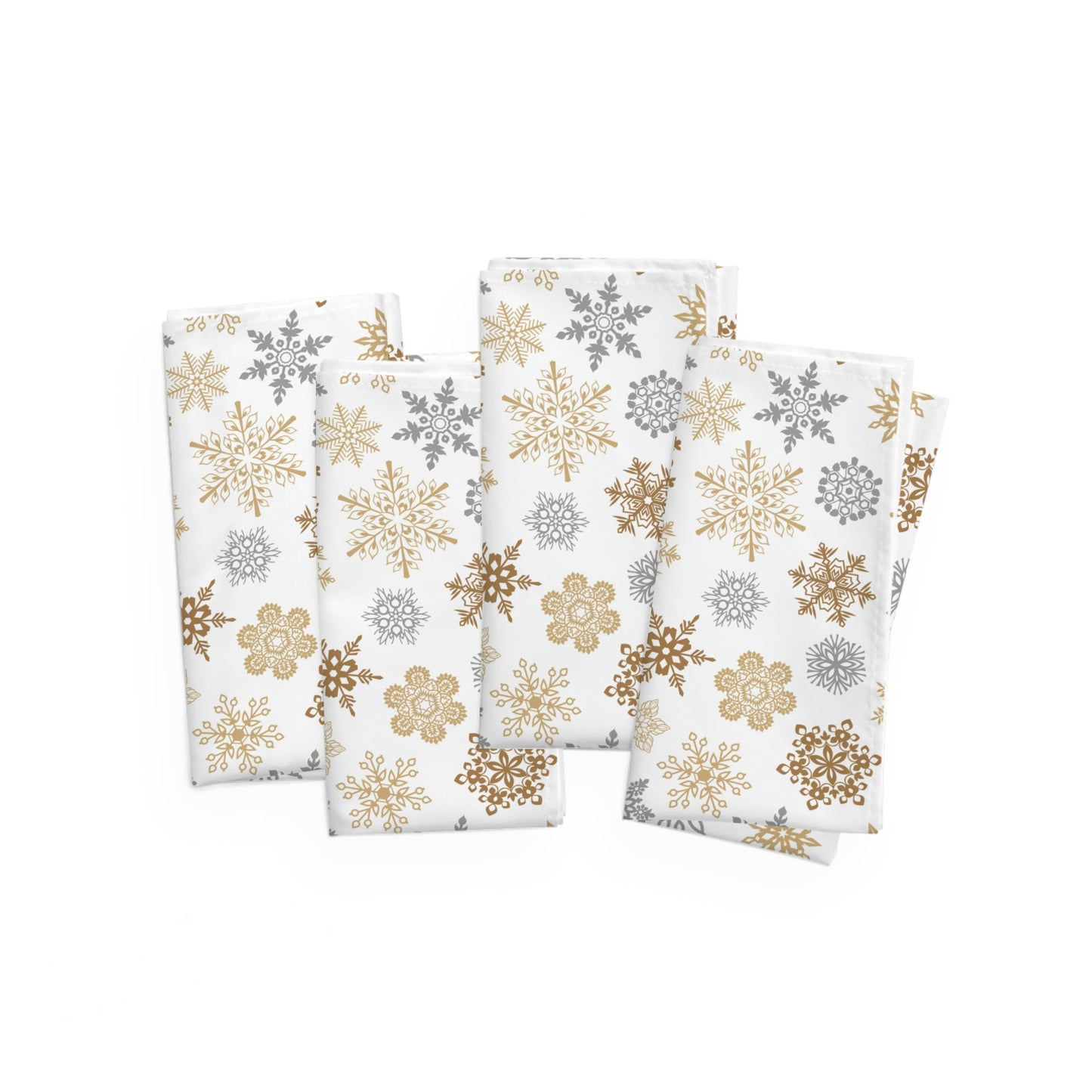 Gold and Silver Snowflakes Napkins